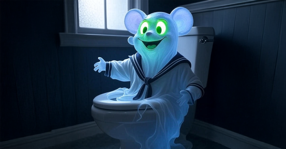 Mouse Ghost Toilet
